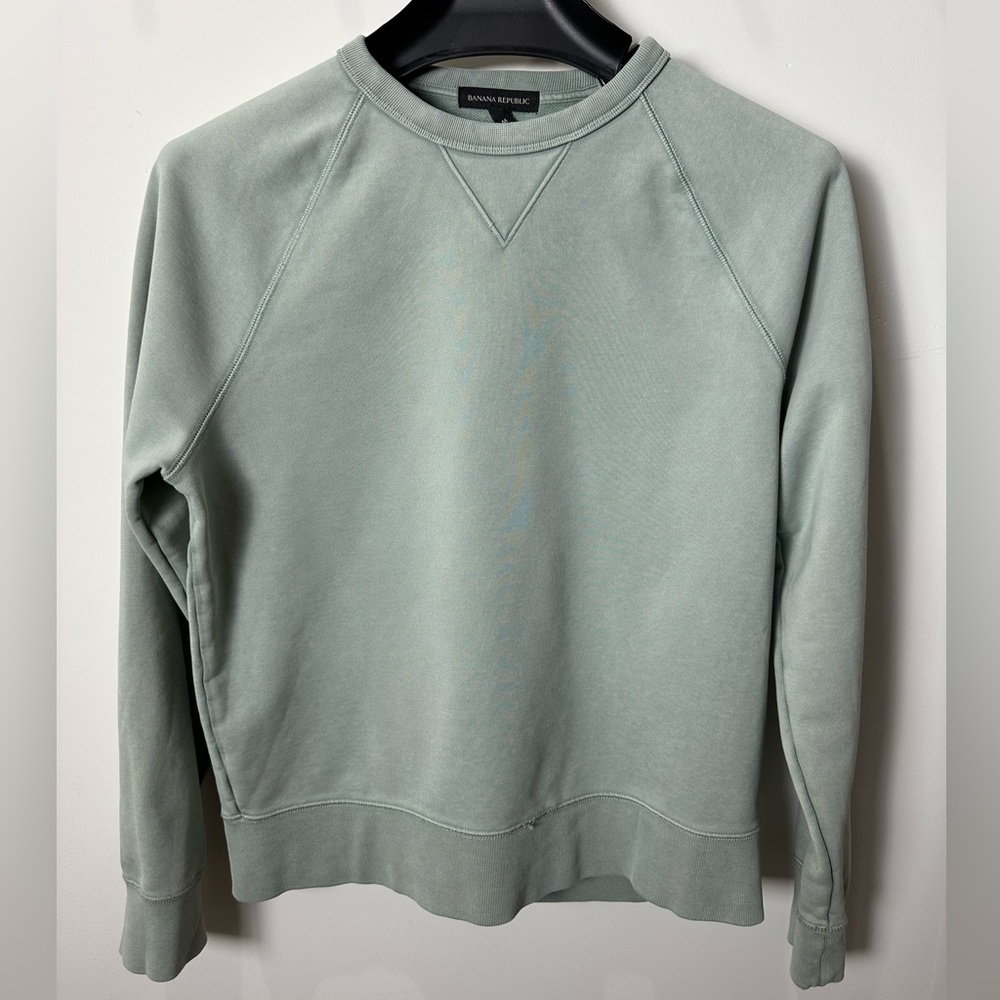 Men’s Banana Republic Green Crewneck French Terry Sweatshirt - M